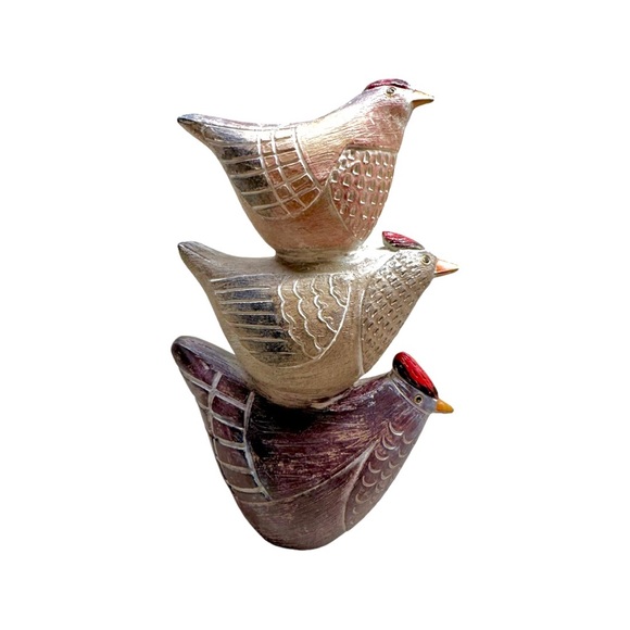Kirkland’s Outdoor Rustic Birds Stacked Decorative Figurine - Picture 3 of 4